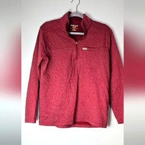 Ariat Men's Red Quarter-Zip Sweater